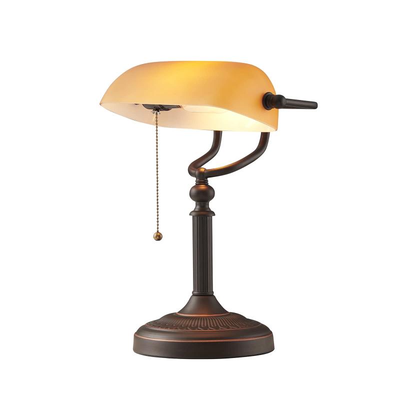 Newrays Matted Orange Glass Bankers Desk Lamp with Pull Chain Switch Plug in Fixture 9,495円