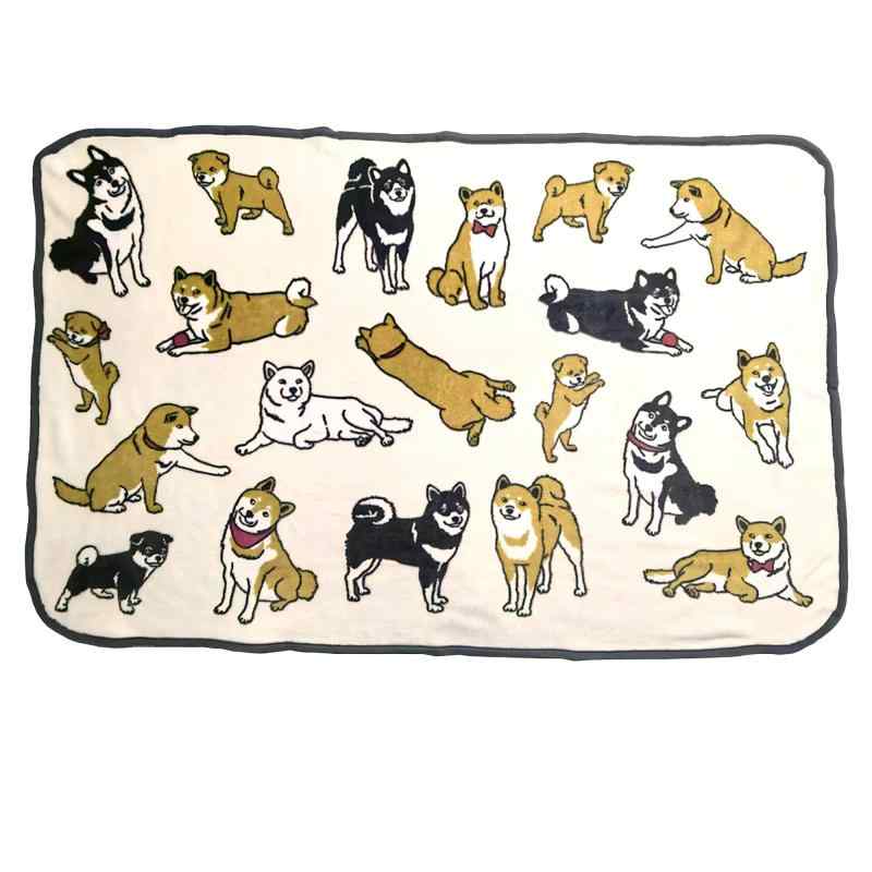 【iKuzuy(アイクジ)】柴犬 ブランケット ひざかけ かわいい柴犬 グッズ 雑貨