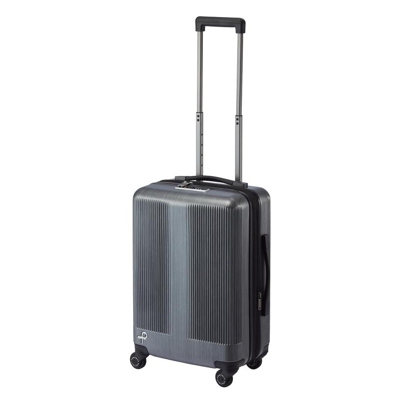 [プロテカ] 旅行バッグ 機内持ち込み s大いさ 1泊2日 2泊3日 39L 3.3kg キャスターストッパー 電気容量取りひろげる役立つこと 10年付 日本製 持ちはこび入れもの キャリーバッグ トラクション2 No.01491 ミストラルヘアライン-ガンメタリックヘアライン-シルバーヘアライン