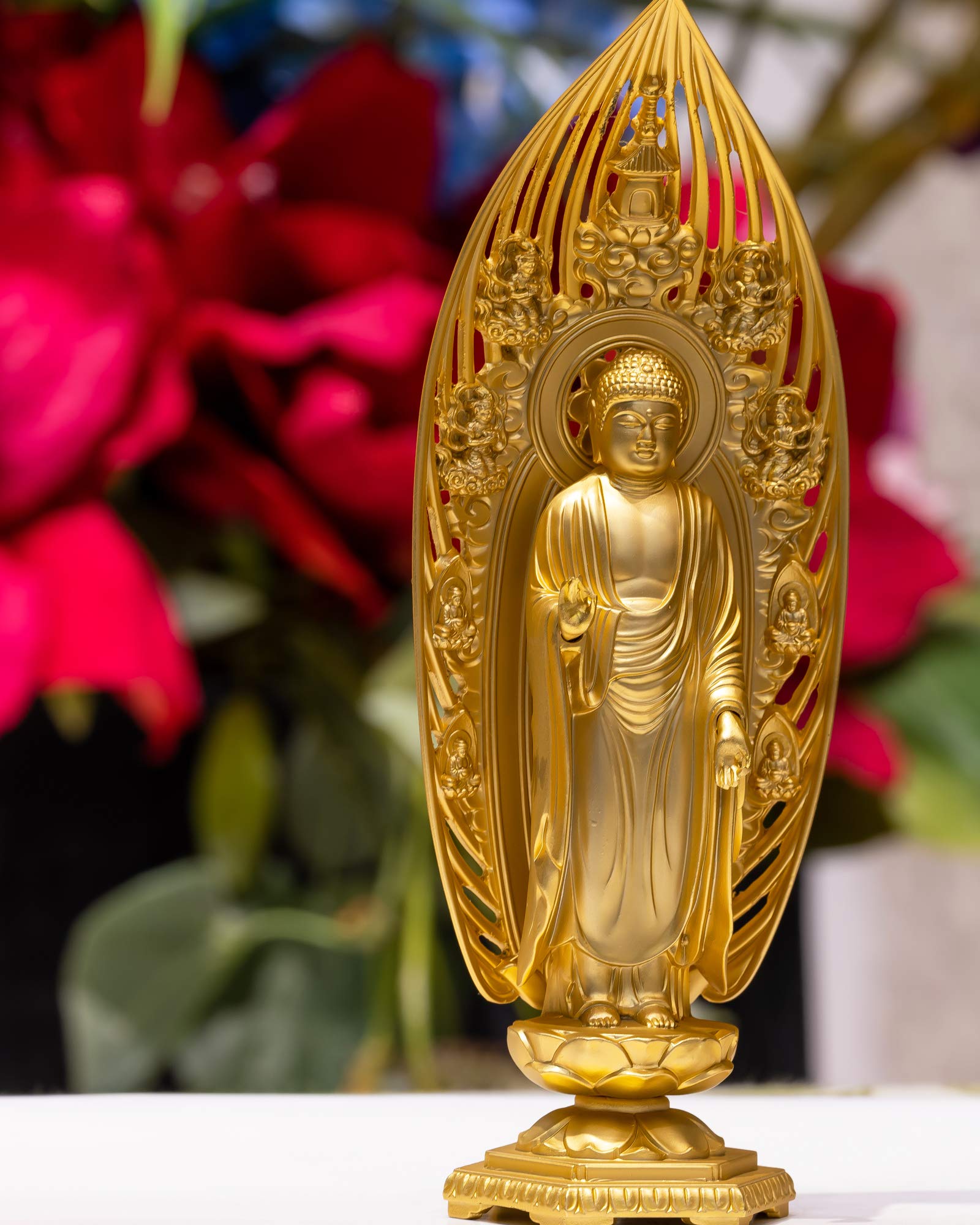 仏像 阿弥陀如来 舟形(純金メッキ)|HRテクノロジーズ店
