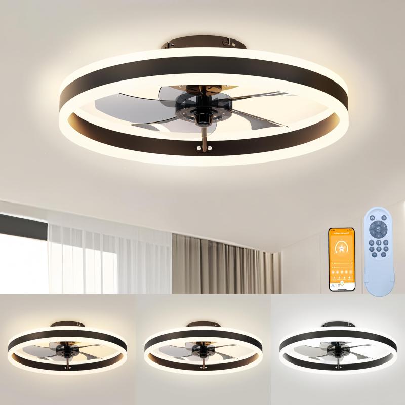 シーリングファンライト LEDファン付きシーリングライト ファン付き照明 扇風機 一台二役 遠隔操作可 シーリング ライト 昼光色/昼白色/電球色 無階段調光調色可能 6階段風量調節 シーリン