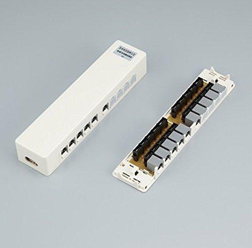かがつう 宅内配線用端子函 TELタップくんシリーズ 4芯 端末・分岐用 S440BM10 ホワイト プラスチック マグネット付き