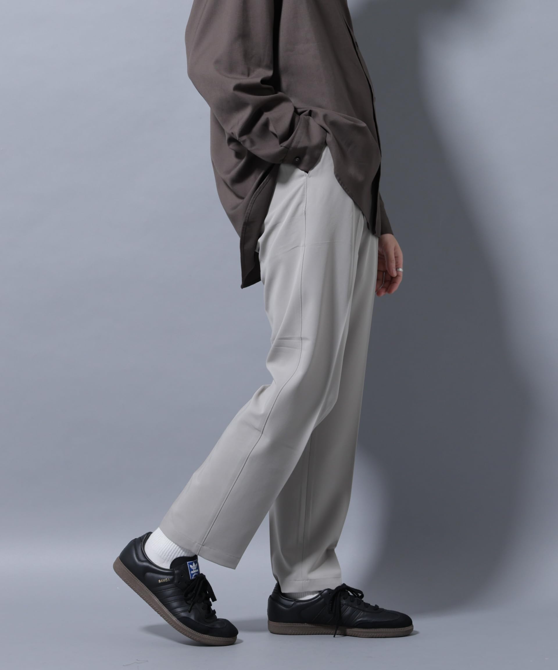 [ナノ・ユニバース] ALWAYS EASY ワンタック スラックス メンズ L 041 ライトベージュ 672-5227207｜ＨＲテクノロジーズ店