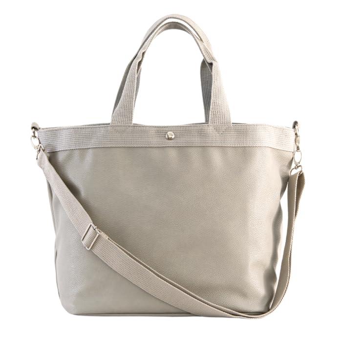 [OUI TOTE] ウイ トート レディース トートバッグ 本革 調 PU レザー 大容量 軽量 中身がみえない ポケット 小さい 無地 通勤 通学
