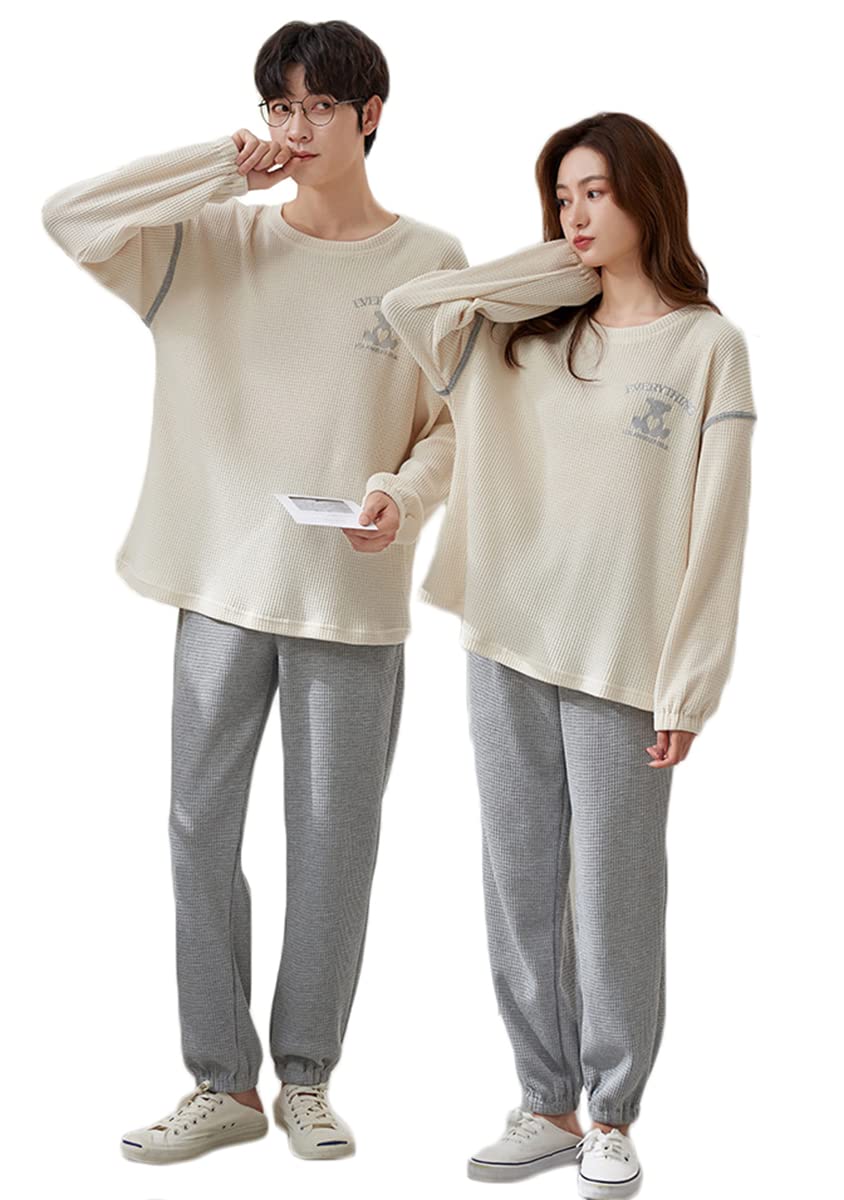 2着セット パジャマ ペア カップル パジャマ 長袖 綿100% ルームウェア 春 夏 秋 ペアルック お揃い レディース メンズ 結婚祝い 記念日|HRテクノロジーズ店
