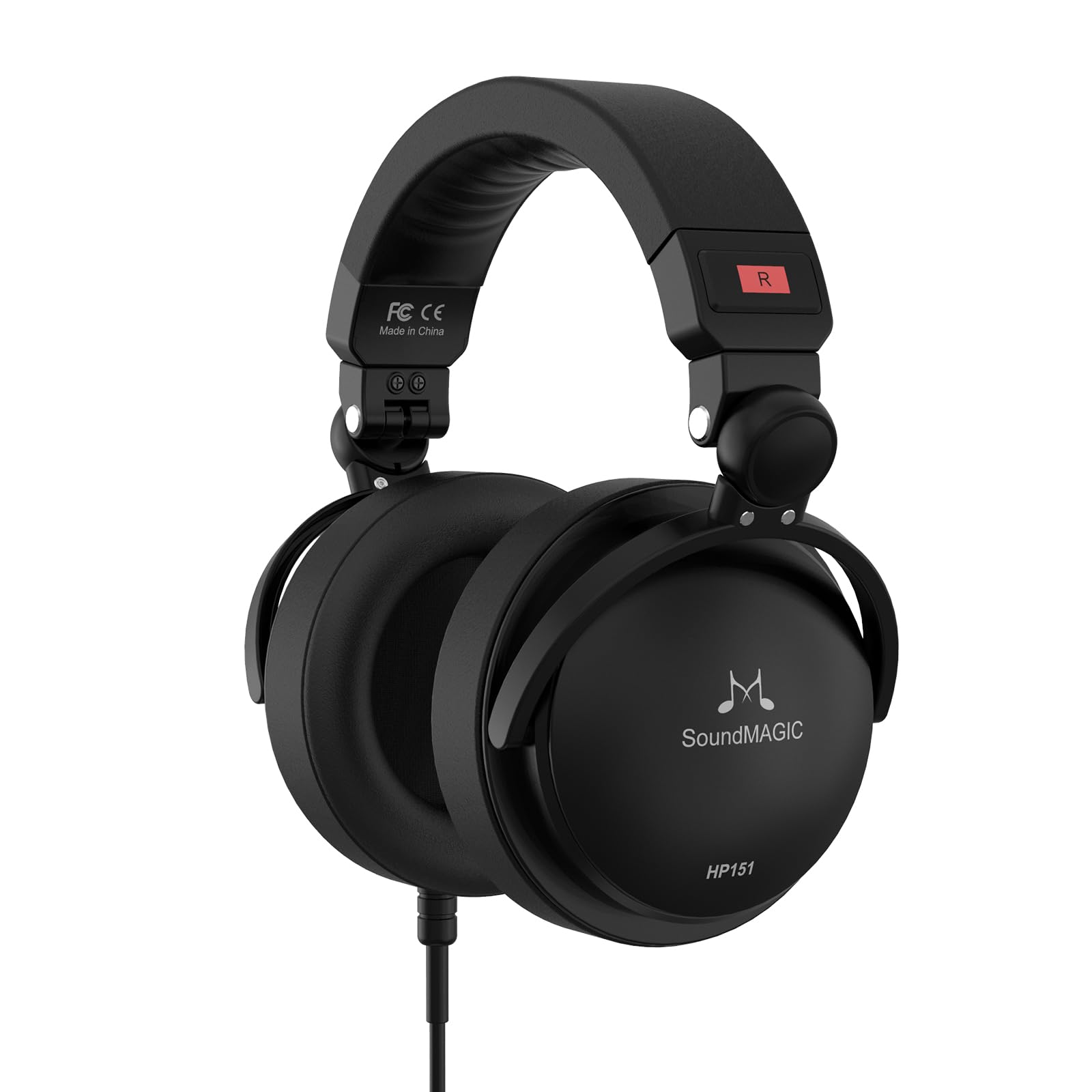 SoundMAGIC オーバーイヤー有線ヘッドホン ハイファイ 取り外し可能なケーブル ブラック HP151｜ＨＲテクノロジーズ店