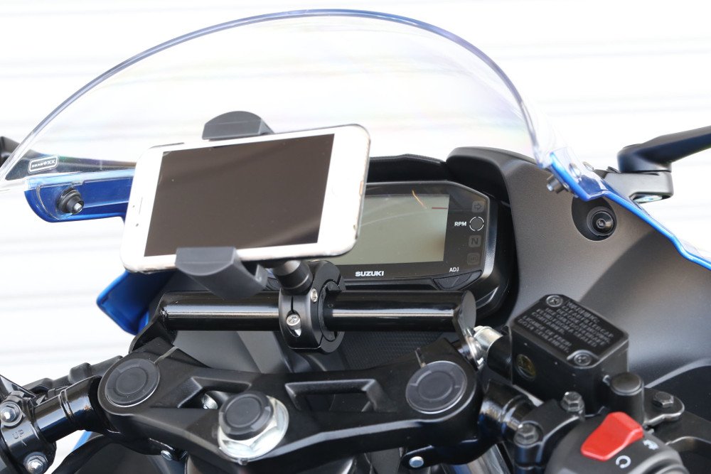 キジマ(Kijima) バイクパーツ ステー ハンドル マウントバー スチール製 GSX-R125('18-) φ22.2mm ブラック 204-0683｜ＨＲテクノロジーズ店