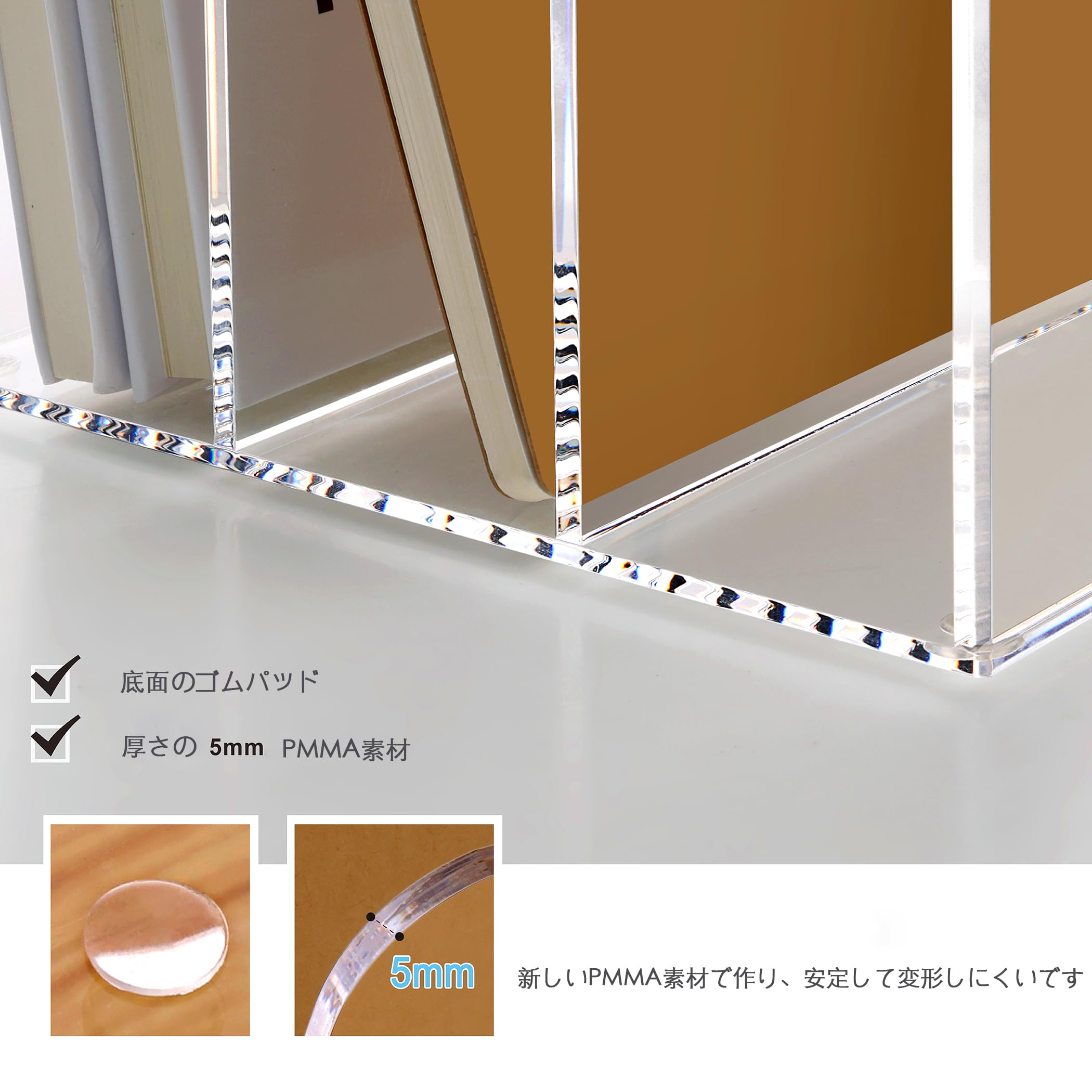 SANRUI ファイルスタンド ファイルボックス a4 本立て ブックスタンド 卓上 3段 ファイル立て ブックエンド 倒れない デスク周り オフィス用品 書類整理 デスク収納 事務用品｜ＨＲテクノロジーズ店