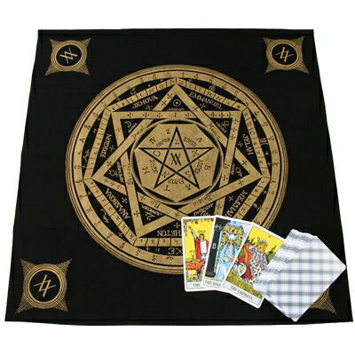 タロット占い用クロス マット ラッキーカードプレゼント プロの方もご愛用のタロットクロス タロットクロス ルネの魔法陣クロス
