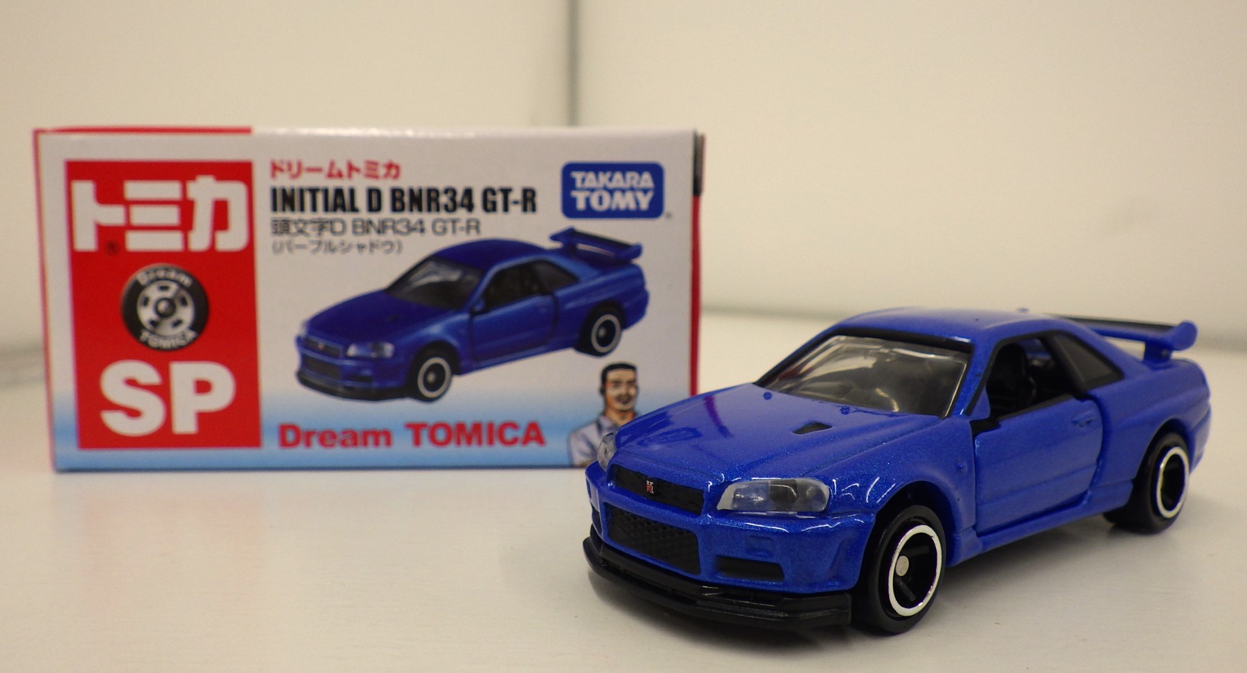 1155円 日本最大のブランド タカラトミー トミカ キャラクタートミカ トミー ドリームトミカ SP 頭文字D BNR34 GT-R  パープルシャドウ ※開封品 外箱に若干の傷みあり