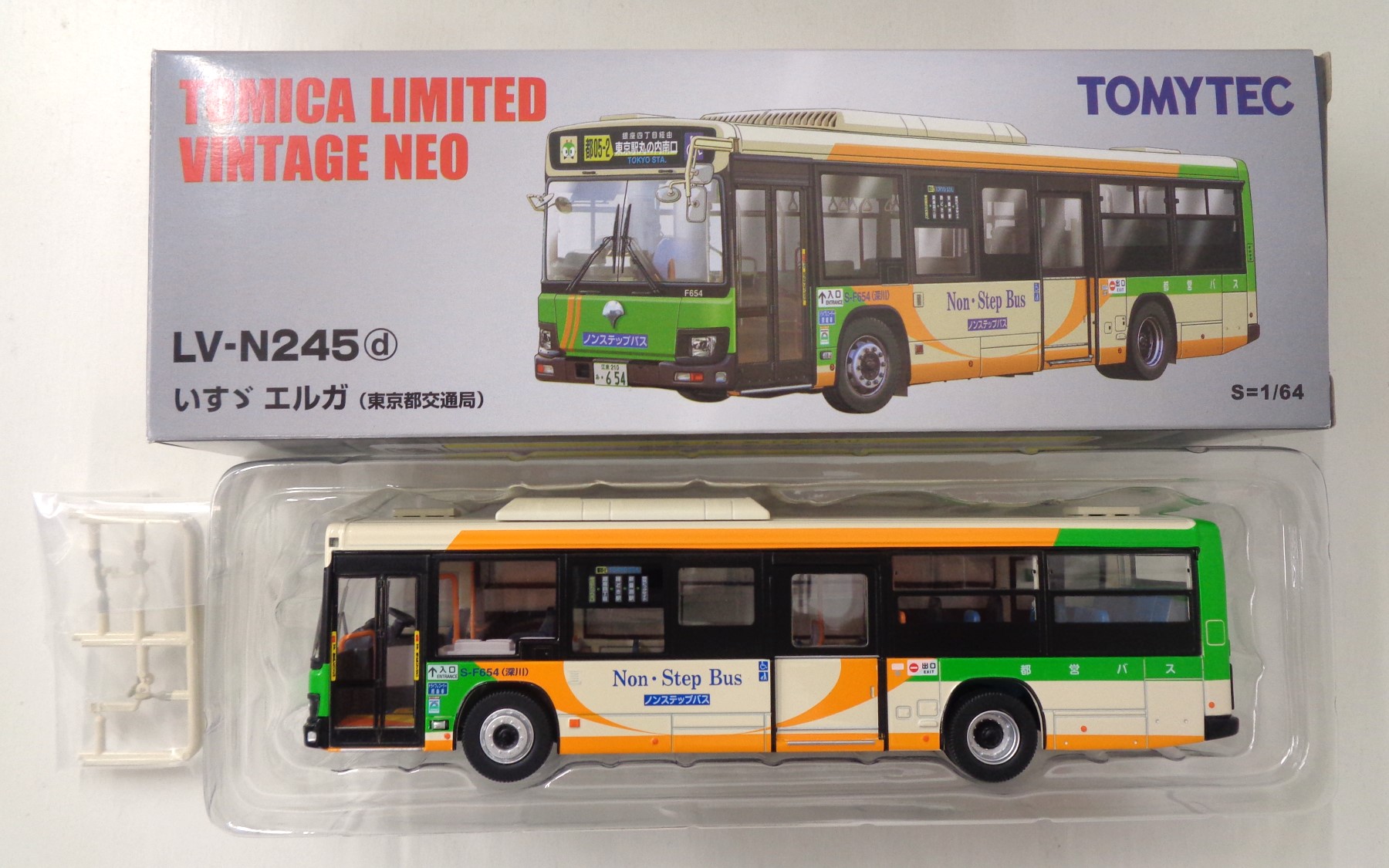 【中古】1/64 TOMYTEC(トミーテック)  <br>トミカリミテッドヴィンテージNEO LV-N245d いすゞエルガ(東京都交通局) <br>【B】 <br>※外箱傷みあり　※メーカー出荷時からの塗装ムラ等はご容赦下さい。