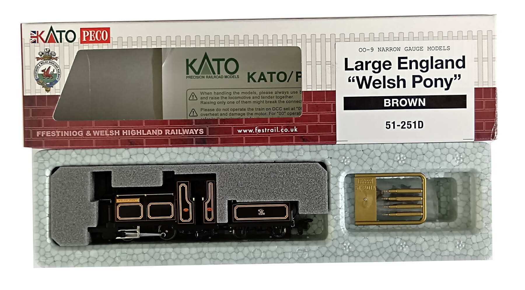 【中古】OO-9ゲージ KATO(カトー) 51-251D <br>Large England ”Welsh Pony(BROWN)” <br>【C】 <br>パーツ取付残有/外箱傷み/※1/76スケール、軌間9mmのナローゲージの商品となります。