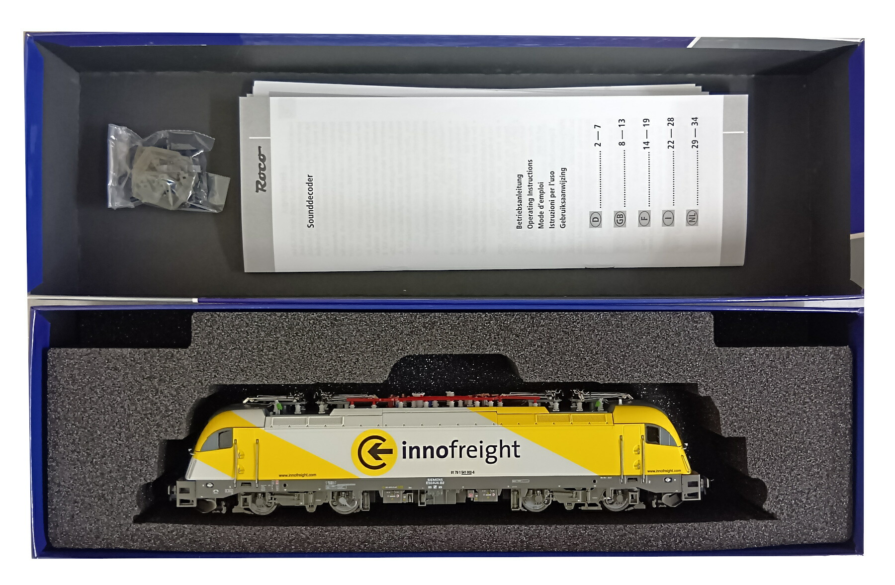 【中古】HOゲージ Roco(ロコ)  <br>外国型車両 <br>73487 541 002-6 Innofreight SZ DCC SOUND <br>【D】 <br>タバコ臭/付属品につきましては写真に掲載されているものが全てになります。/DCCサウンド搭載（簡易的な確認のみ）
