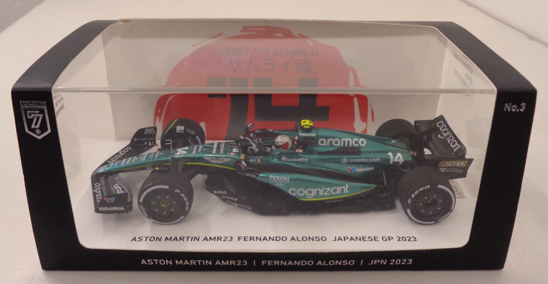 【中古】 その他  <br>スケールミニカー(1/43) <br>スパーク/SEVEN COLLECTION　アストンマーチン AMR23 日本GP F.アロンソ サムライ魂　NKN03 <br>【B】 <br>※スリーブ一部破れ、ケースに細かな擦り傷多数あり　※メーカー出荷時からの塗装ムラ等はご容赦下さい。