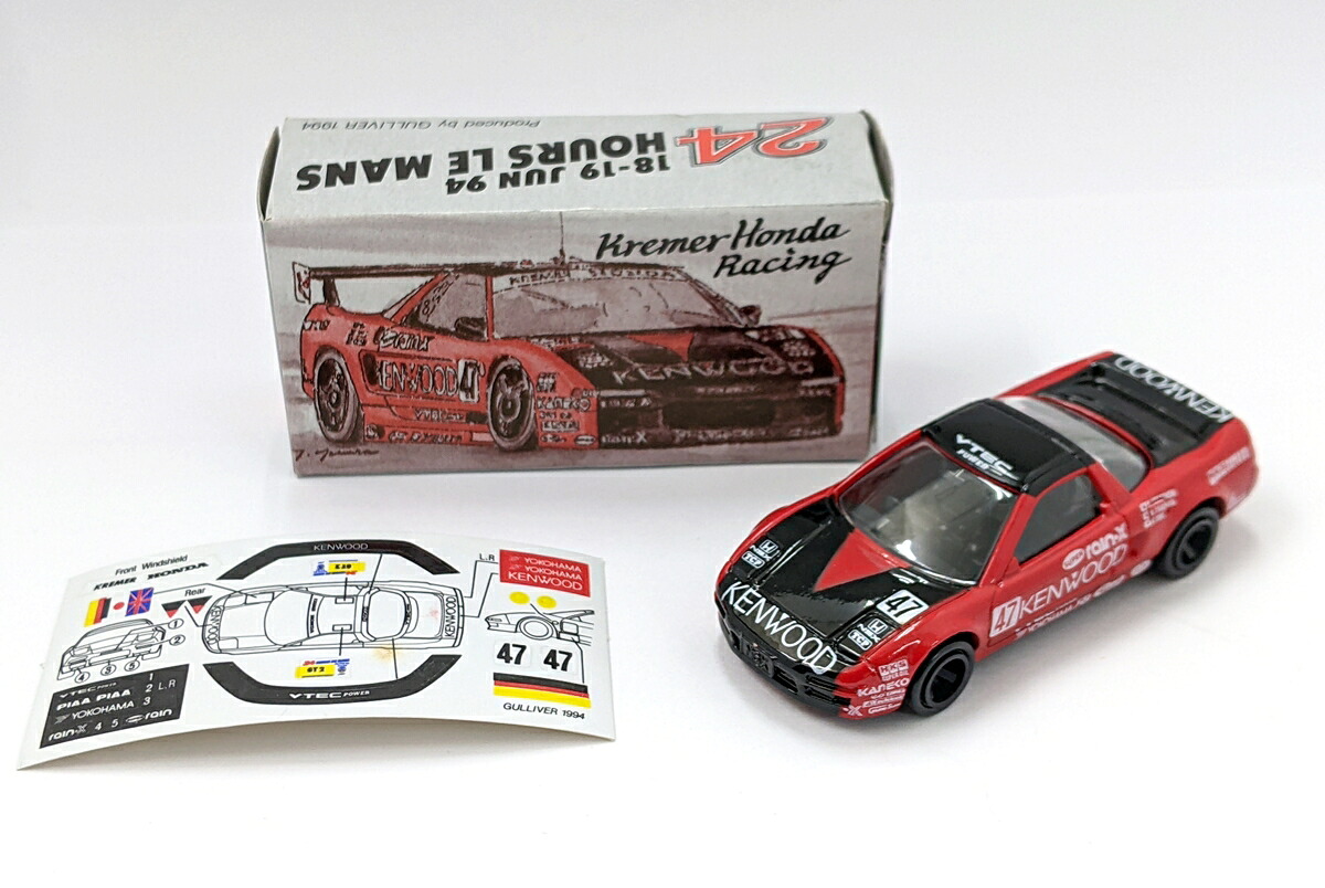 【中古】 TOMY(トミー) TOMY トミカ ガリバー特注 KENWOOD ホンダNSX GT2 #47 ル・マン24時間レース サルトサーキット(レッド&times;ブラック) 【D】 ※開封品※使用感あり※外箱傷み※シール未使用（傷みあり）※メーカー出荷時の塗装ムラ等はご容赦下さい。｜ホビーランドぽち　店