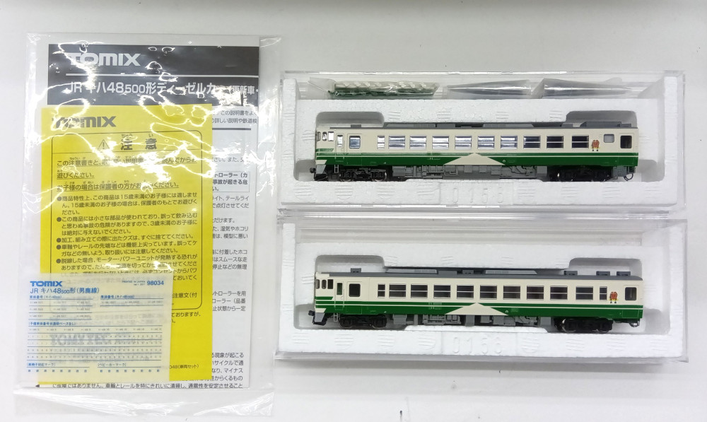 【中古】Nゲージ TOMIX(トミックス) 98034 <br>JR キハ48-500形 ディーゼルカー (更新車・男鹿線)  2両セット <br>【ジャンク】 <br>※主な状態:外箱無しクリアケース・説明書・パーツはあり)