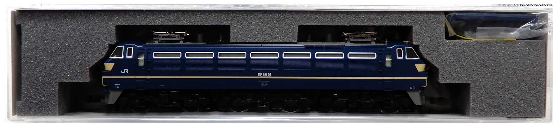 【中古】Nゲージ KATO(カトー) 3090-3 <br>EF66-0番台 後期形 ブルートレイン牽引機 <br>【B】 <br>ナンバー(51号機)取付残有 / 一部ナンバーランナー切り出し / ヘッドマーク一部ランナー切り出し / 保護シートエアパッキンで代用