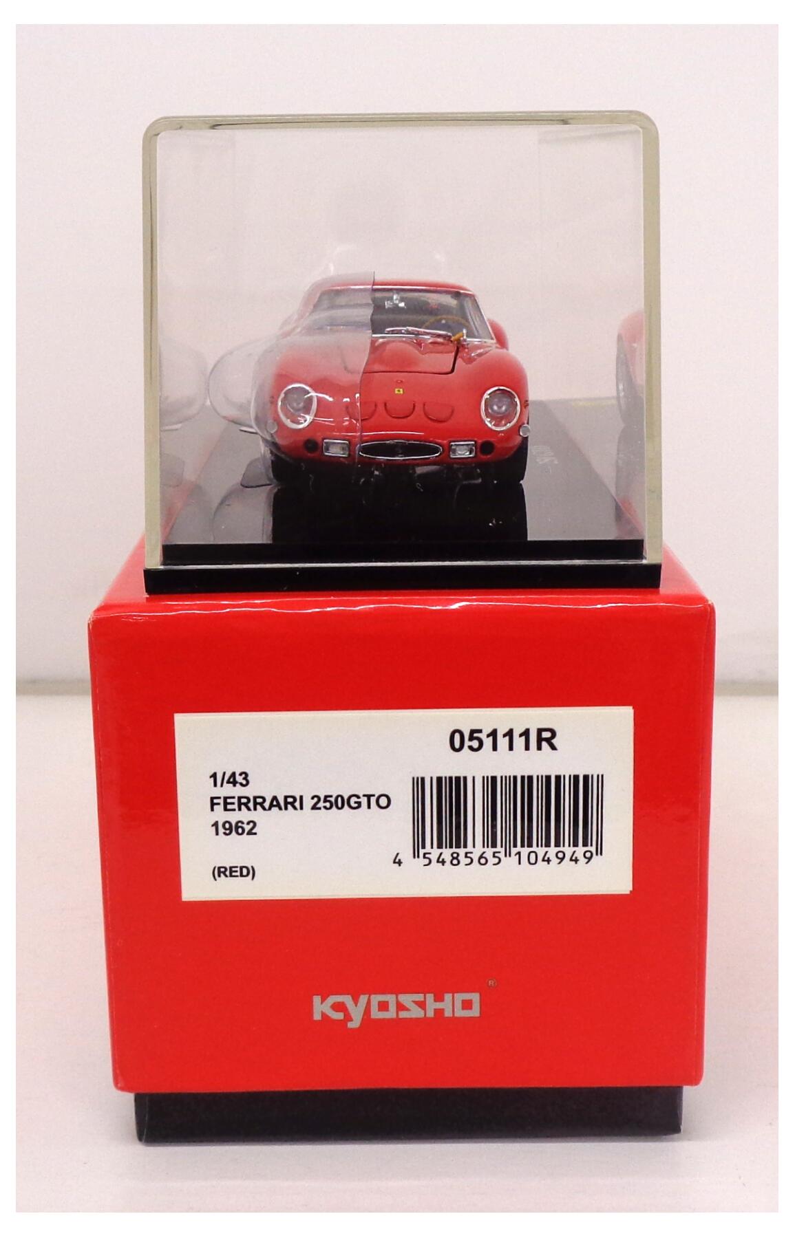 【中古】 その他  <br>スケールミニカー(1/43) <br>京商 FERRARI 250GTO 1962 (RED) 05111R <br>【B】 <br>※外箱に若干の傷みあり・商品の性質上多少の塗装ムラ等はご容赦ください