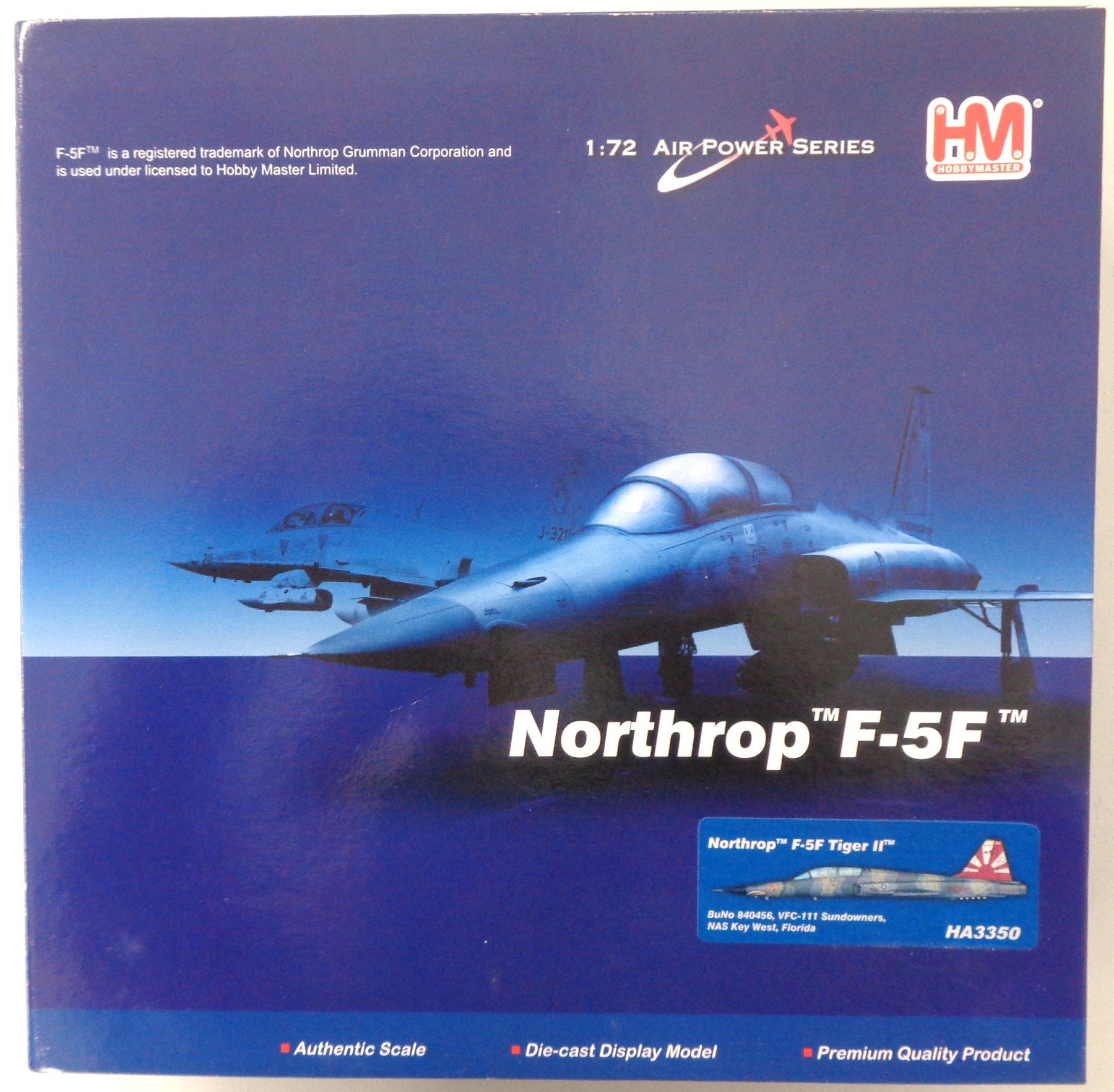 【中古】 その他 完成品(航空機) 軍用機 ホビーマスター　HA3350　1/72　 F-5F タイガーII ”VFC-111 サンダウナーズ” 【B】 ※開封品・若干の外箱傷みあり　※商品の性質上多少の塗装ムラ等はご容赦下さい