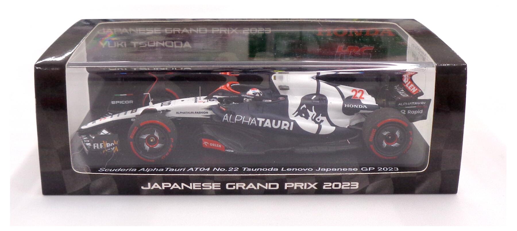【中古】 その他 スケールミニカー(1/43) スパーク Scuderia Alpha Tauri AT04 No.22 Tsunoda Lenovo Japanese GP 2023 【A&acute;】 ※ケーステープ留め未開封・スリーブ、ケースに若干の傷みあり・商品の性質上多少の塗装ムラ等はご容赦ください｜ホビーランドぽち　店