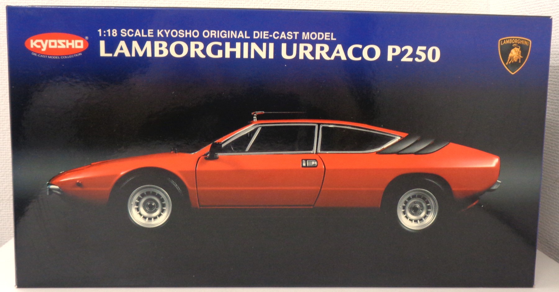 【中古】 その他 スケールミニカー(1/8～1/35) 京商　No.08441R　1/18 Lamborghini Urraco P250(レッド) 【B】 ※若干の外箱傷みあり・箱内側にシミ多数　※商品の性質上多少の塗装ムラ等はご容赦下さい｜ホビーランドぽち　店