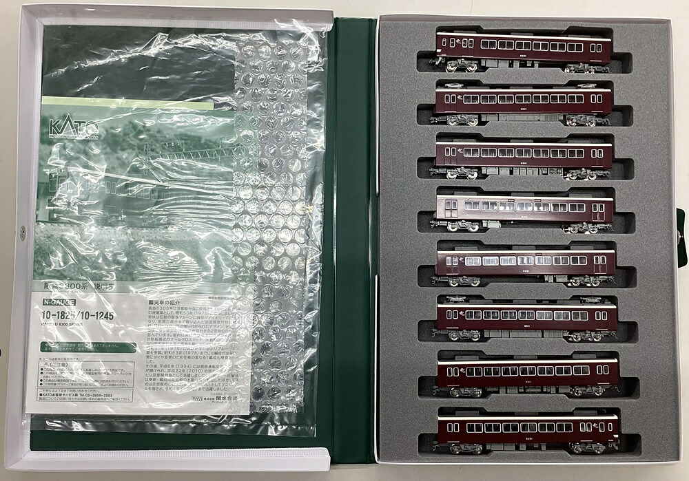 【中古】Nゲージ KATO(カトー) 10-1825+10-1245 阪急6300系(小窓あり) 基本+増結 8両セット 2023年ロット 【A&acute;】 基本セット（10-1825）は増結に同梱　スリーブ傷み｜ホビーランドぽち　店