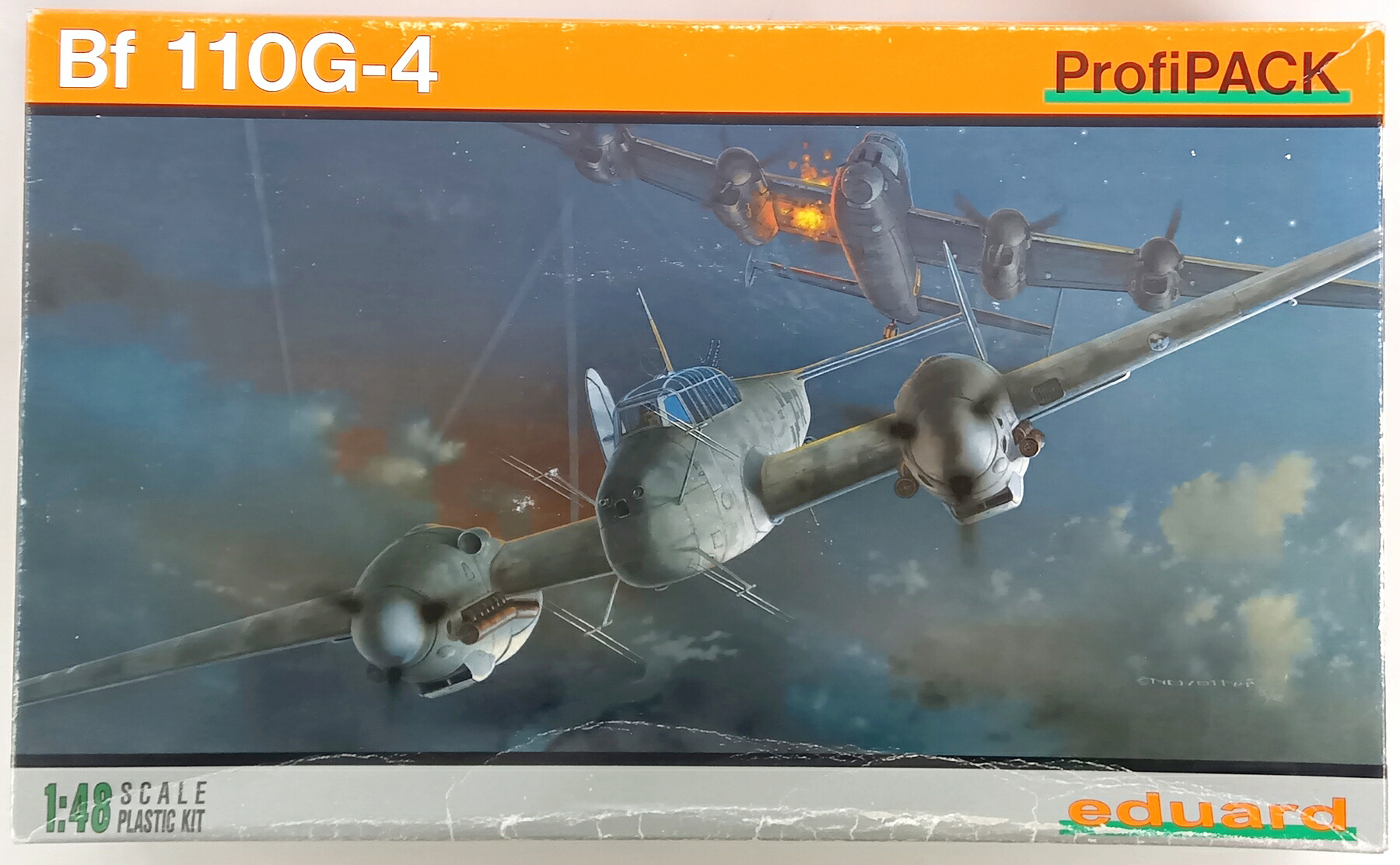 【中古】 余分の物  プラモデル(飛行機) 軍用機 エデュアルド プロフィパック 1/48 メッサーシュミット Bf110G-4 暮夜せめぎ合う機型 【B】 未精神的な統合品 外箱苦しむこと・角潰れ JAN:8591437082063