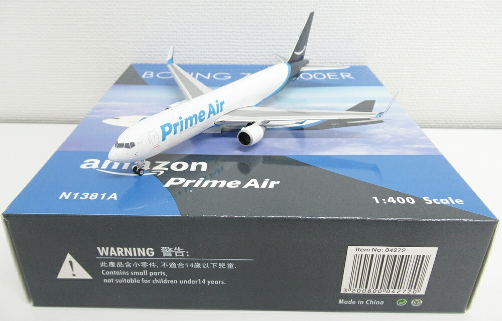【中古】 その他 完成品(航空機) 民間機 1/400 フェニックス 04272 B767-300ER Amazon Prime Air N1381A 【B】 外箱多少傷み ※商品の性質上、多少の塗装ムラ等はご了承ください。|ホビーランドぽち 店