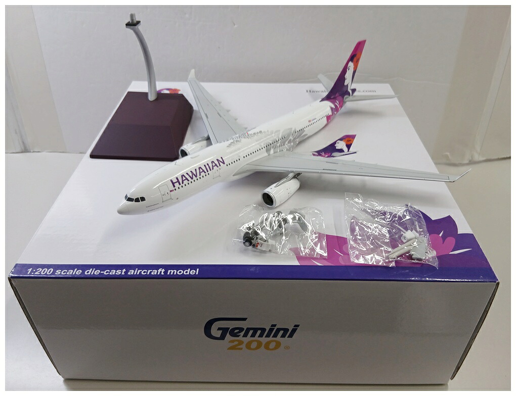 【中古】 その他 完成品(航空機) 民間機 1/200 ジェミニジェッツ G2HAL1357 A330-200 ハワイアン航空 N389HA 【B】 外箱多少傷み ※商品の性質上、多少の塗装ムラ等はご了承ください。|ホビーランドぽち 店