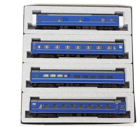 【中古】HOゲージ KATO(カトー) 3-510 <br>24系25形 寝台特急客車 4両基本セット <br>2005年ロット <br>【A´】 <br>インレタ変色/外箱傷み