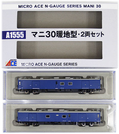 【中古】Nゲージ マイクロエース A1555 マニ30 暖地型 2両セット 【A&acute;】 外箱多少傷み(変色あり)｜ホビーランドぽち　店