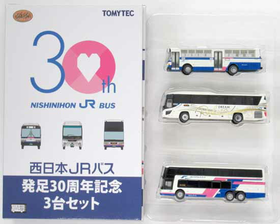 【中古】ジオコレ TOMYTEC(トミーテック)  <br>(N163-N165) ザ・バスコレクション 西日本ジェイアールバス 発足30周年記念 3台 セット <br>【A´】 <br>※外箱若干傷み ※微細な塗装ムラはご容赦下さい。
