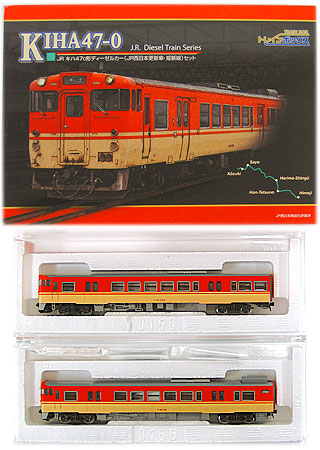 【中古】Nゲージ ジェイアール西日本商事 93167 <br>JR キハ47-0形ディーゼルカー (JR西日本更新車・姫新線) 2両セット <br>【A】 <br>トートバッグ付属
