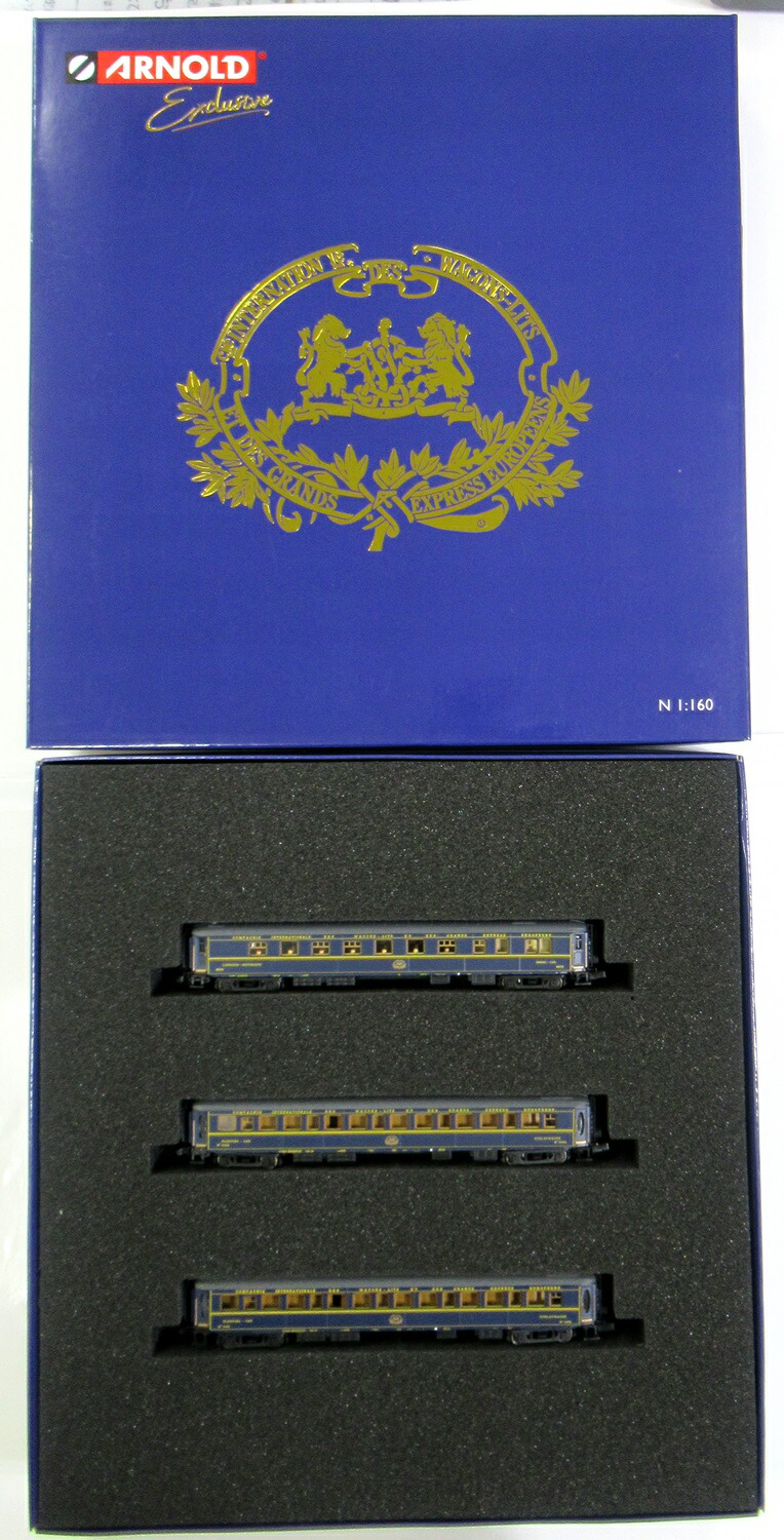 【中古】Nゲージ Arnold(アーノルド)  <br>外国型車両 <br>HN4401+HN4402 CIWL トラン・ブルー客車 6両セット <br>【A´】 <br>外箱軽い傷み