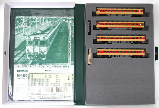 【中古】Nゲージ KATO(カトー) 10-1600 <br>キハ58系 (パノラミックウインドウ) 4両セット <br>【A´】 <br>スリーブ軽い傷み
