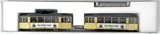【中古】Nゲージ KATO(カトー) K14634 <br>Tram Car Dom広告付(クリーム色) 2両セット <br>【A】