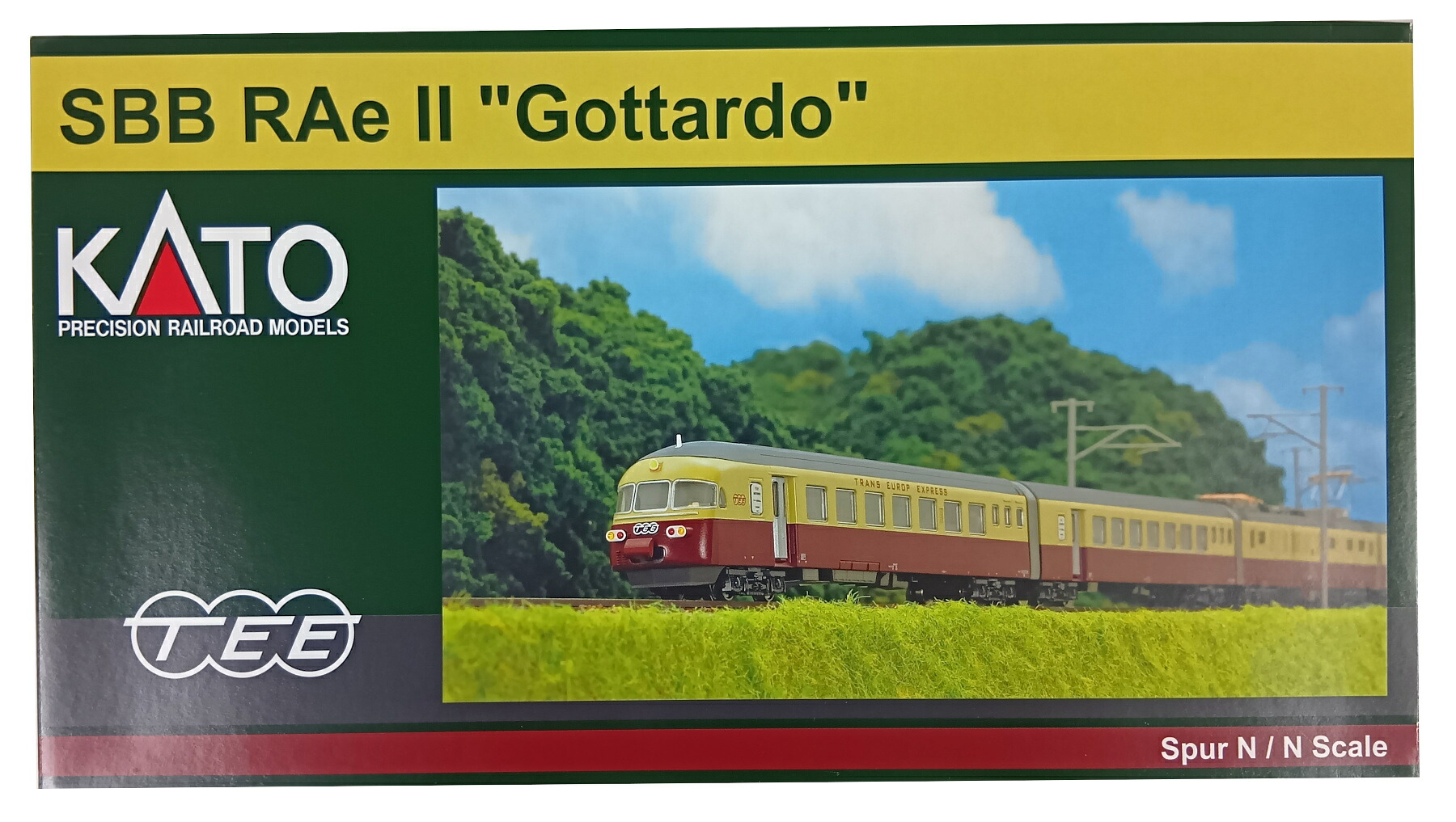 【中古】Nゲージ KATO(カトー) 外国型車両 K11400 SBB RAeII TEE「ゴッタルド」6両セット 【C】 外箱若干傷み｜ホビーランドぽち　店