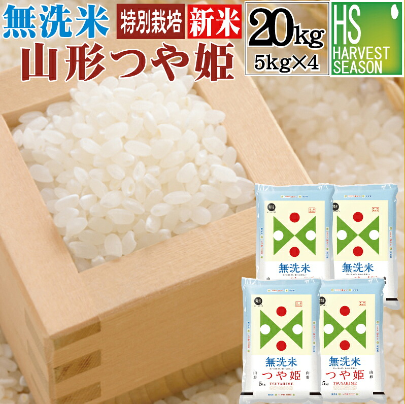 つや姫 20kg 山形 新米 令和6年 特別栽培米 つや姫 20kg 山形 新米 令和6年 特別栽培米