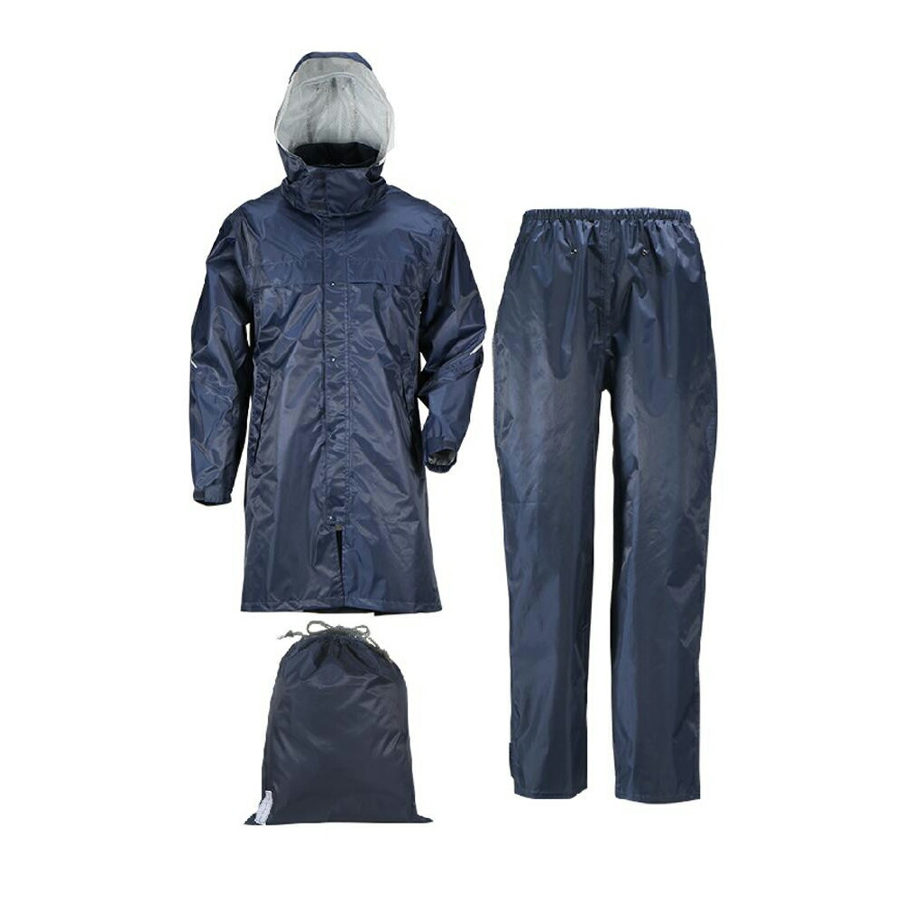 カジメイク 雨タックレイン背広2 ネービー 4l 3380 沖縄県 北海道 一節離島お届け不可 旋回車での通学や通いに最適なレインスーツ Damienrice Com