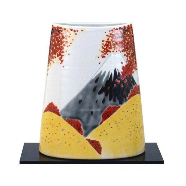 代引 同梱不可 九谷焼 良則書籍 8ナンバー花瓶 商秋の富士 N172 02 沖縄県 北海道 局部離島お届け不可 麗ら九谷焼の花生け Damienrice Com