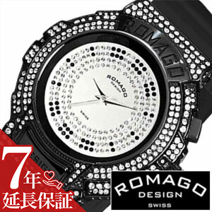 【最大2,200円引き】【10％OFF】 [訳あり]ロマゴデザイン 腕時計 ROMAGO DESIGN 時計 ロマゴ トレンド Trend メンズ レディース シルバー RM025-0256PL-BKBK アナログ クリスタル ストーン ミラーウォッチ ブラック 黒 銀 3針 プレゼント ギフト｜腕時計専門店ハイブリッドスタイル