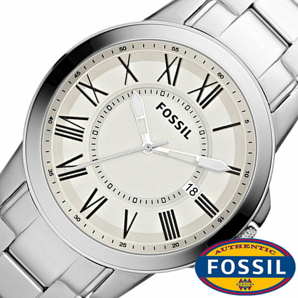 【楽天市場】フォッシル腕時計 Fossil時計 Fossil 腕時計 フォッシル 時計 グラント Grant メンズ ホワイト Fs4734 メタル ベルト シルバー アイボリー クリーム