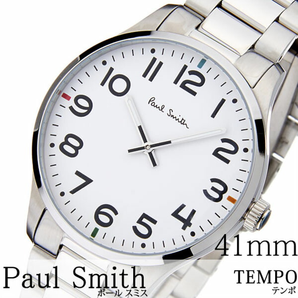 超人気の 楽天市場 ポールスミス 時計 Paul Smith 腕時計 ポール スミス 腕時計 Paul Smith 時計 テンポ Tempo メンズ ホワイト P 新作 メタル ベルト トレンド ブランド 人気 ビジネス シンプル プレゼント ギフト 新生活 母の日 腕時計専門店ハイブリッド