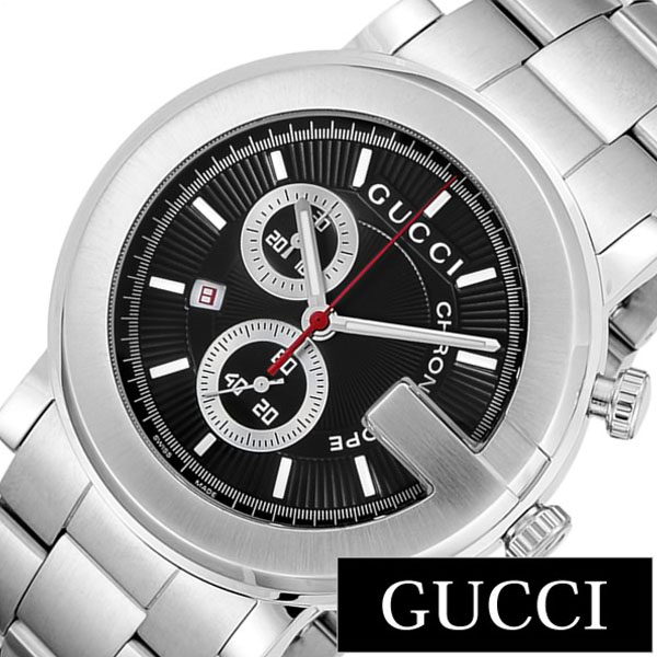 安いそれに目立つ グッチ 腕時計 Gucci 時計 グッチ 時計 Gucci 腕時計 Gクロノ G Chrono メンズ ブラック Ya 人気 ブランド 防水 高級 メタル ベルト シルバー 新社会人 新生活 彼氏 旦那 夫 息子 プレゼント