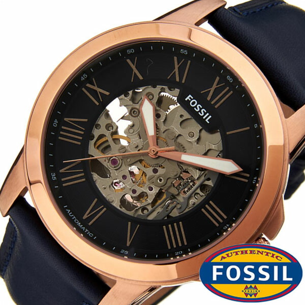 【楽天市場】フォッシル 腕時計 Fossil 時計 フォッシル 時計 Fossil 腕時計 グラント Grant メンズ ブルー Me3102 人気 ブランド 防水 機械式 自動巻き