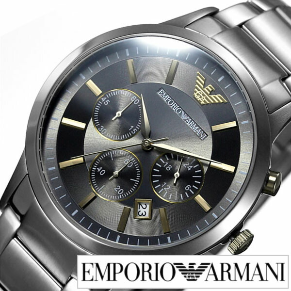 とっておきし新春福袋 ブランド Ea エンポリ Ar グレー メンズ Renato レナート 腕時計 Armani Emporio 時計 アルマーニ エンポリオ 時計 Emporioarmani 腕時計 エンポリオアルマーニ 防水 母の日 ギフト プレゼント クロノグラフ カレンダー メタル ステンレス