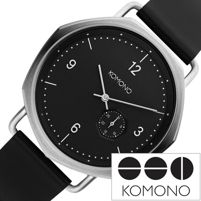 コモノ 腕時計 KOMONO 時計 オルソン ORSON レディース ブラック KOM-W4155 高校生カップル 彼氏 彼女 お揃い リンクコーデ かわいい おしゃれ 革 レザー ベルト シンプル ブランド スモールセコンド