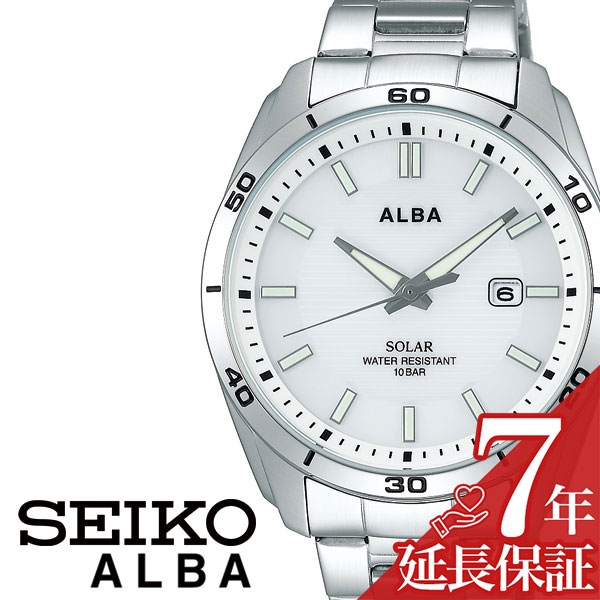 おまけ付 スポーツ カレンダー ラウンド アナログ シンプル 息子 彼氏 父 旦那 スーツ ビジネス ソーラー Aqgd402 ホワイト メンズ Alba アルバ 時計 セイコー 腕時計 Seiko 時計 Seiko 腕時計 延長保証対象 セイコー カジュアル 新生活 ギフト プレゼント