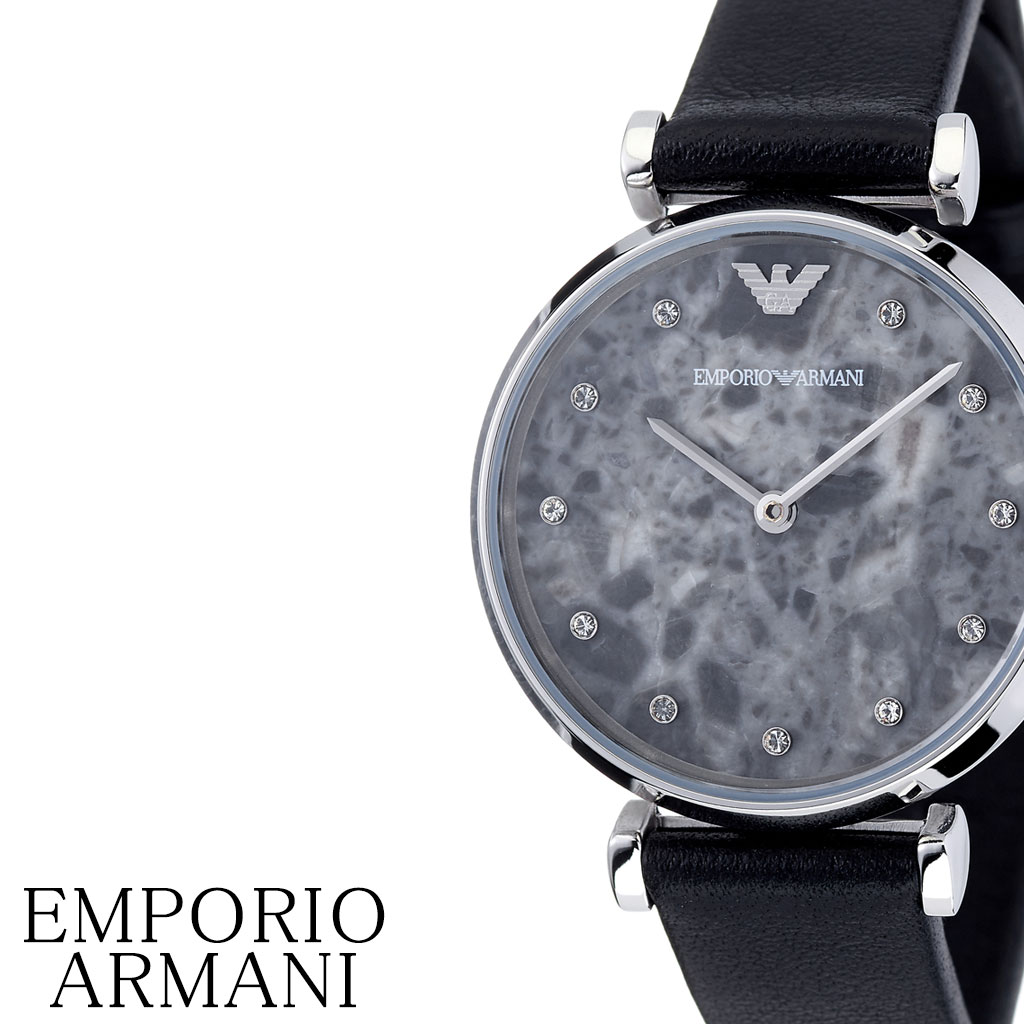 エンポリオアルマーニ 腕時計 EMPORIOARMANI 時計 EMPORIO ARMANI エンポリオ アルマーニ エンポリ EA ジャンニ ティーバー GIANNI T-BAR レディース ブラック AR11171 大理石 流行 革 ラウンド アナログ シンプル カジュアル ブランド プレゼント ギフト｜腕時計専門店ハイブリッドスタイル