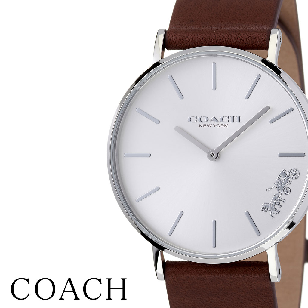 コーチ 腕時計 COACH 時計 COACH腕時計 コーチ時計 腕時計コーチ ペリー Perry レディース シルバー CO-14503120 レディース腕時計 腕時計レディース 人気 お洒落 流行 ラウンド アナログ シンプル ブランド プレゼント ギフト 10,038円